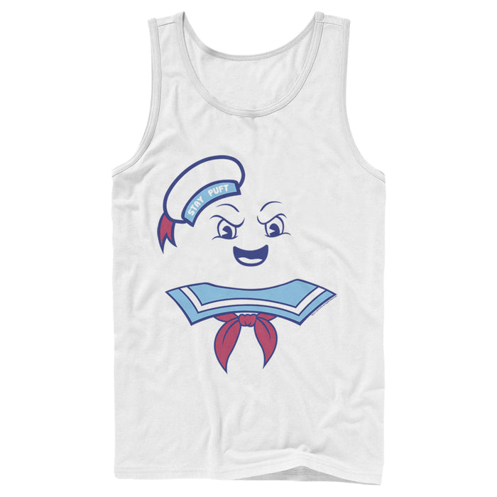 fifth sun Men's Ghostbusters Stay Puft Marshmallow Man Face Tank Top