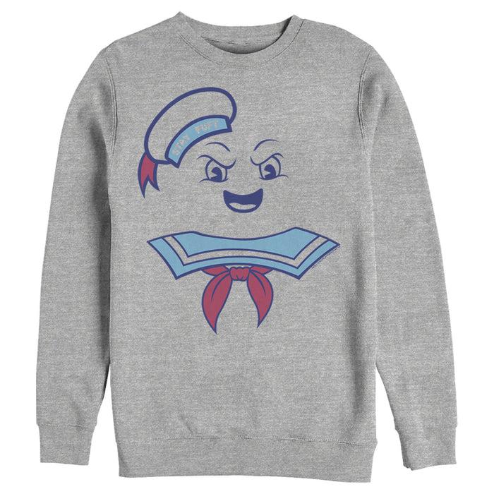 fifth sun Men's Ghostbusters Stay Puft Marshmallow Man Face Sweatshirt