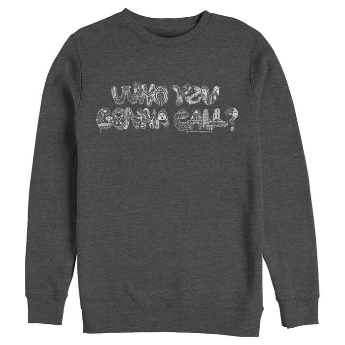 Fifth Sun Men's Ghostbusters Who You Gonna Call Collage Sweatshirt