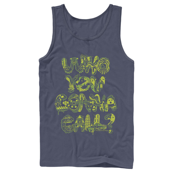 fifth sun Men's Ghostbusters Who You gonna Call Collage Tank Top