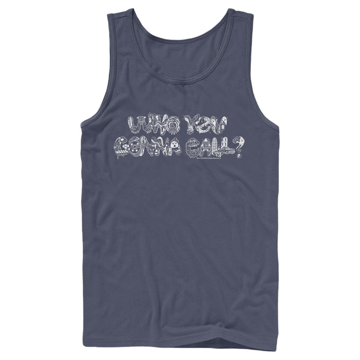fifth sun Men's Ghostbusters Who You Gonna Call Collage Tank Top