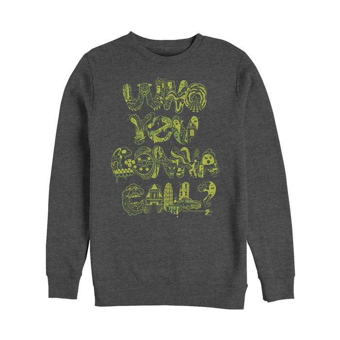 fifth sun Men's Ghostbusters Who You Gonna Call Pattern Sweatshirt