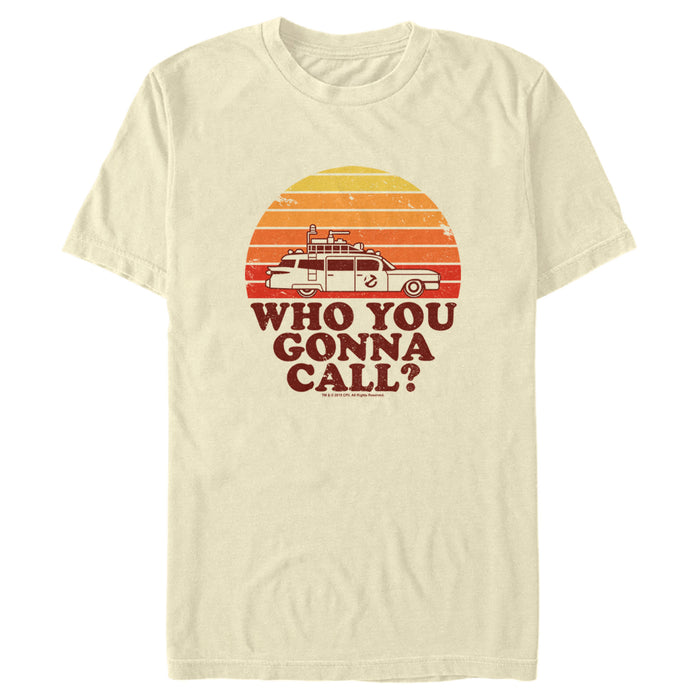 fifth sun Men's Ghostbusters Who You Gonna Call Retro Sunset T-Shirt