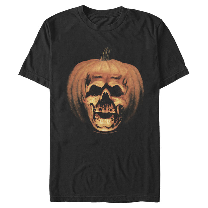 fifth sun Men's Halloween II Skeleton Carved Pumpkin T-Shirt