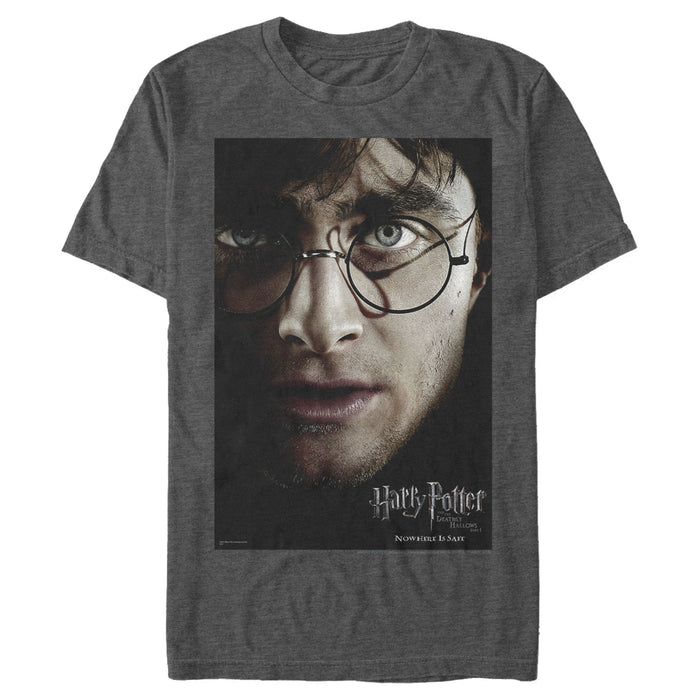 fifth sun Men's Harry Potter Deathly Hallows Harry Character Poster T-Shirt