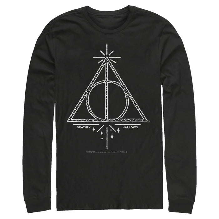 fifth sun Men's Harry Potter Deathly Hallows Symbol Long Sleeve Shirt