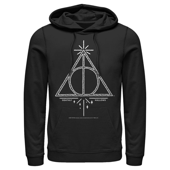 fifth sun Men's Harry Potter Deathly Hallows Symbol Pull Over Hoodie