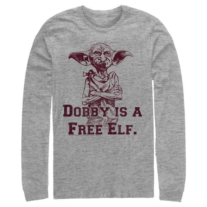 fifth sun Men's Harry Potter Dobby is a Free Elf Long Sleeve Shirt
