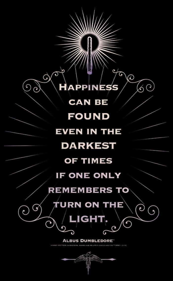 Fifth Sun Men's Harry Potter Dumbledore Happiness Quote T-Shirt
