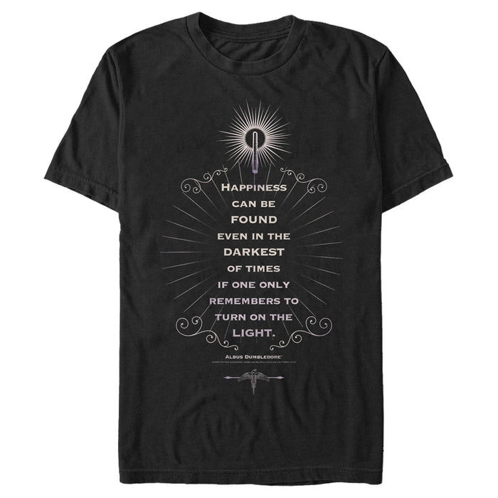 fifth sun Men's Harry Potter Dumbledore Happiness Quote T-Shirt