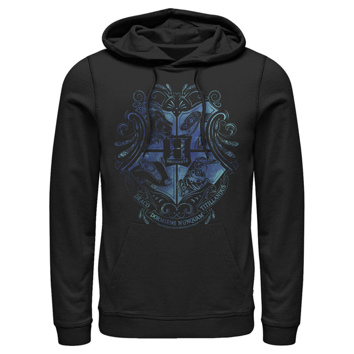 fifth sun Men's Harry Potter Hogwarts Houses Blue Crest Pull Over Hoodie
