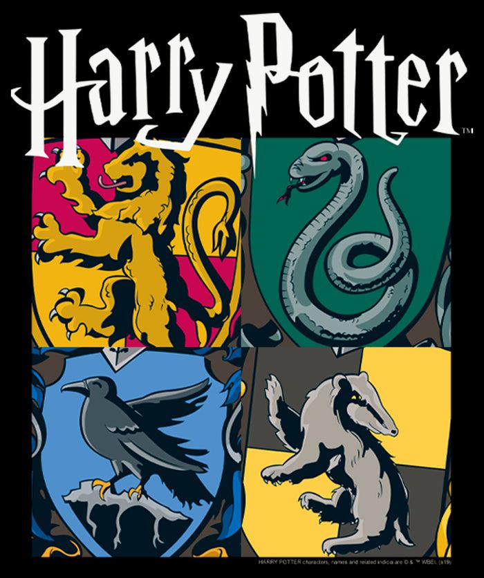Fifth Sun Men's Harry Potter Hogwarts Houses Vintage Collage T-Shirt