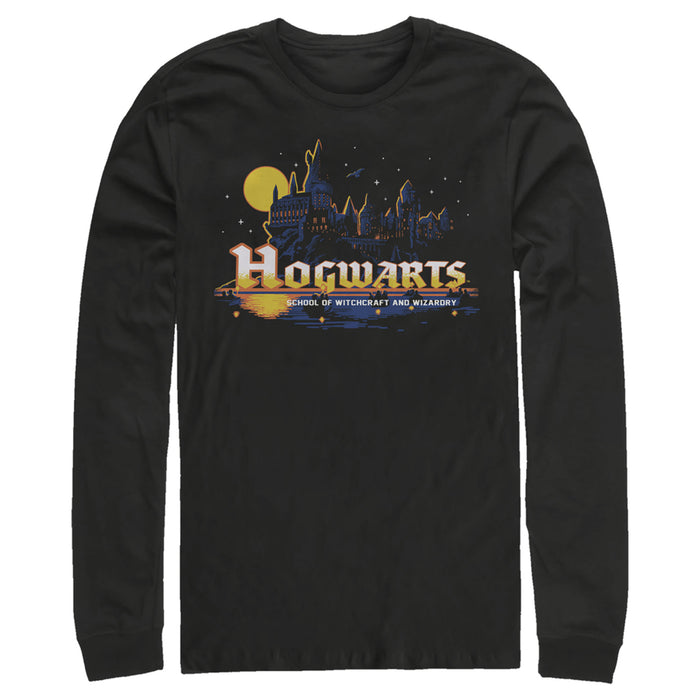 fifth sun Men's Harry Potter Hogwarts Illuminating Moon Long Sleeve Shirt