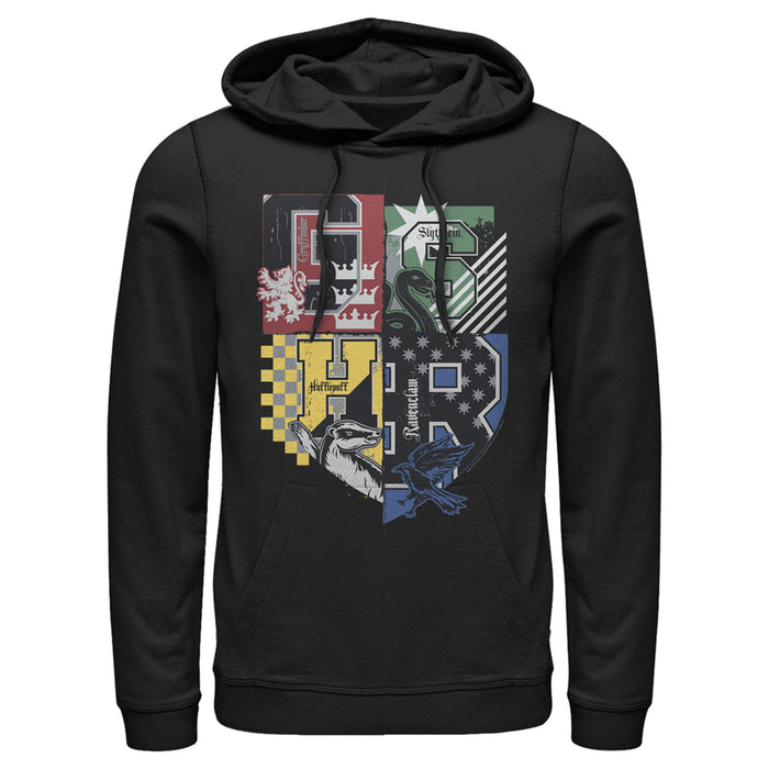 fifth sun Men's Harry Potter House Crests Shield Pull Over Hoodie