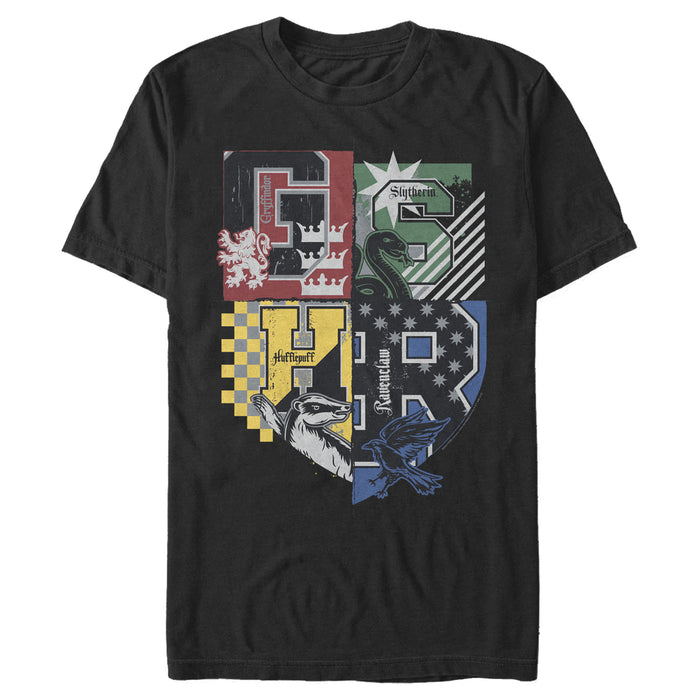 fifth sun Men's Harry Potter House Crests Shield T-Shirt