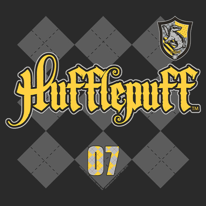 Fifth Sun Men's Harry Potter Hufflepuff Argyle Print T-Shirt