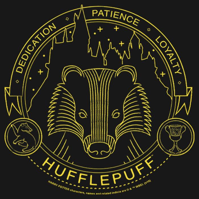 Fifth Sun Men's Harry Potter Hufflepuff House Emblem Long Sleeve Shirt