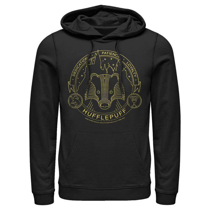 fifth sun Men's Harry Potter Hufflepuff House Emblem Pull Over Hoodie