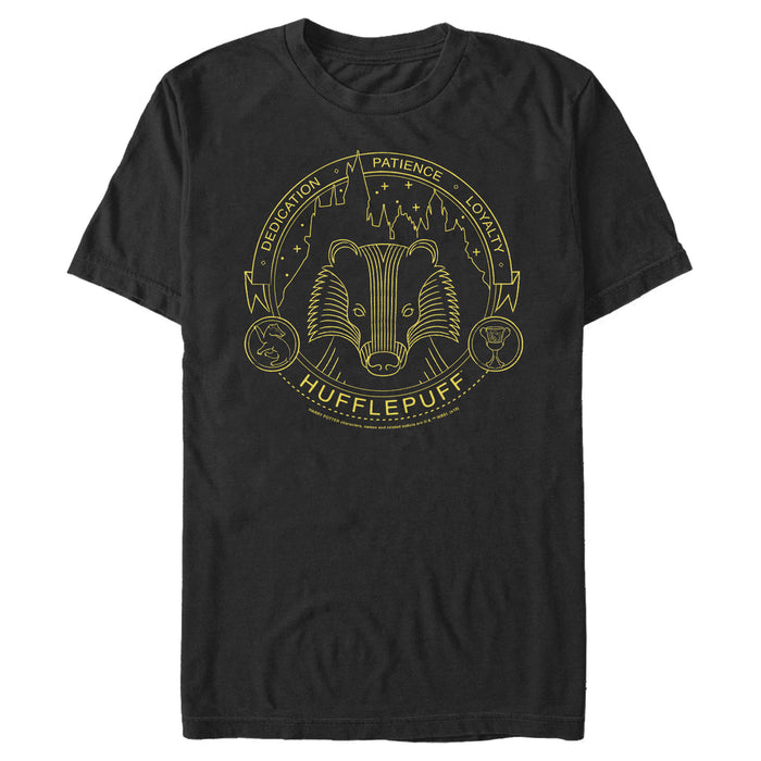 fifth sun Men's Harry Potter Hufflepuff House Emblem T-Shirt