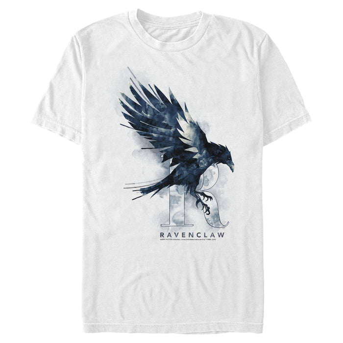 fifth sun Men's Harry Potter Ravenclaw Bird Watercolor T-Shirt