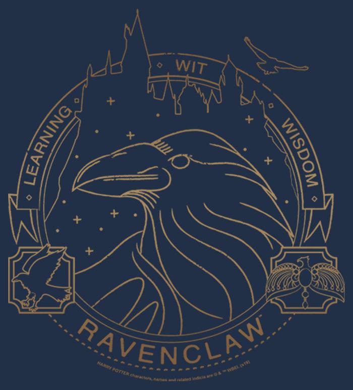 Fifth Sun Men's Harry Potter Ravenclaw House Emblem Long Sleeve Shirt