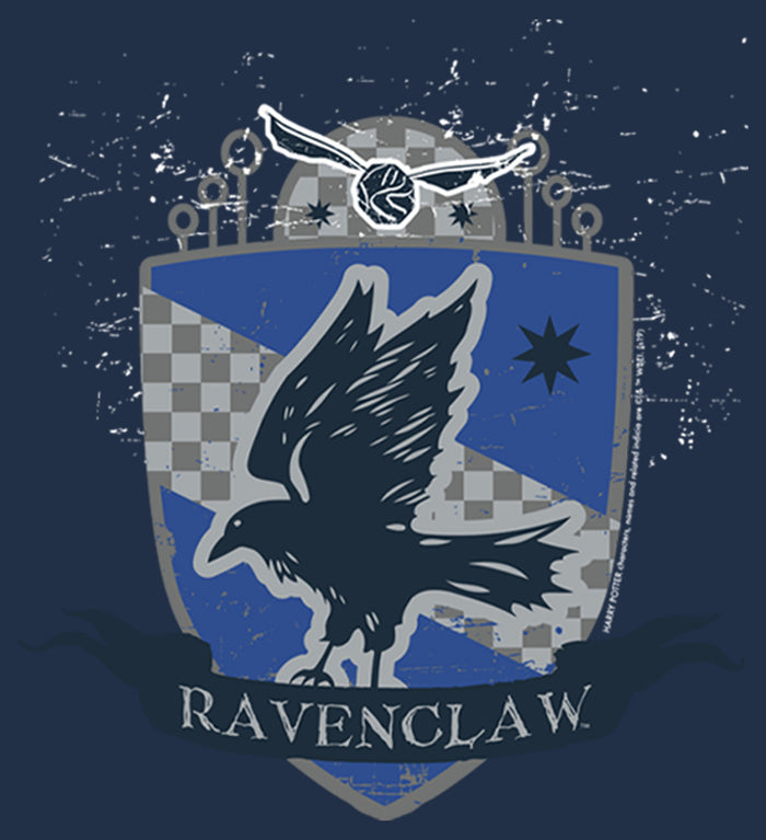 Fifth Sun Men's Harry Potter Ravenclaw House Shield Long Sleeve Shirt