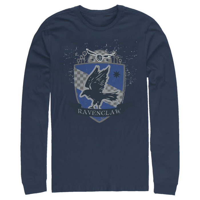 fifth sun Men's Harry Potter Ravenclaw House Shield Long Sleeve Shirt