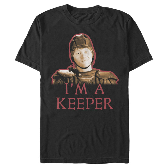 fifth sun Men's Harry Potter Ron I'm a Keeper T-Shirt
