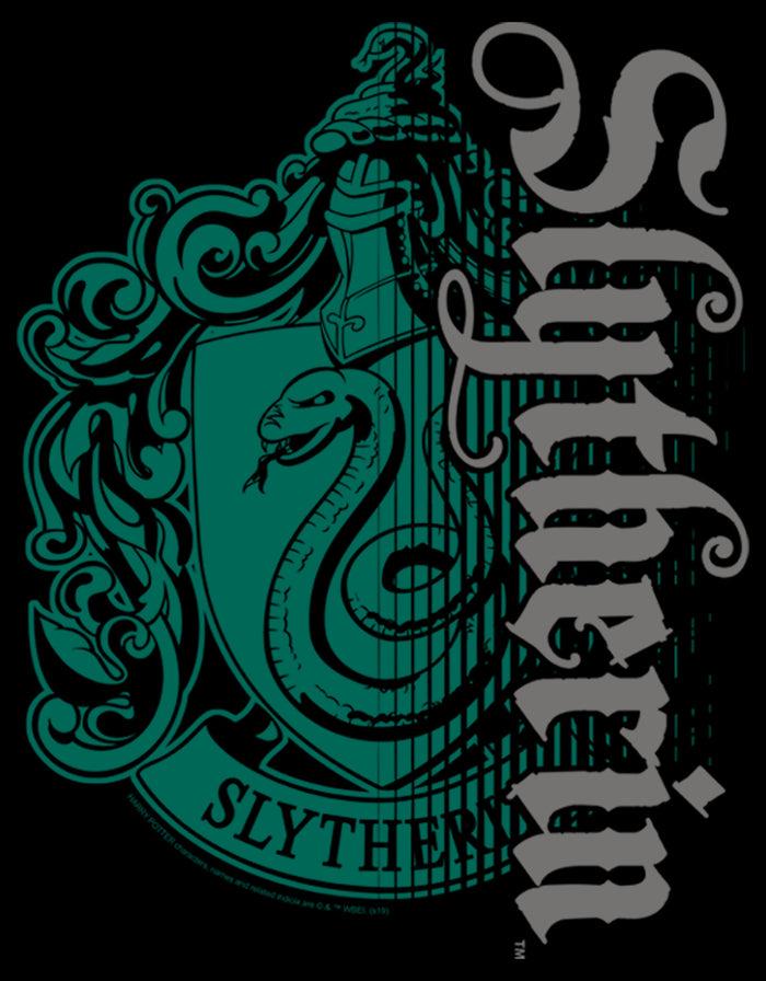 Fifth Sun Men's Harry Potter Slytherin Dark Badge Logo Sweatshirt