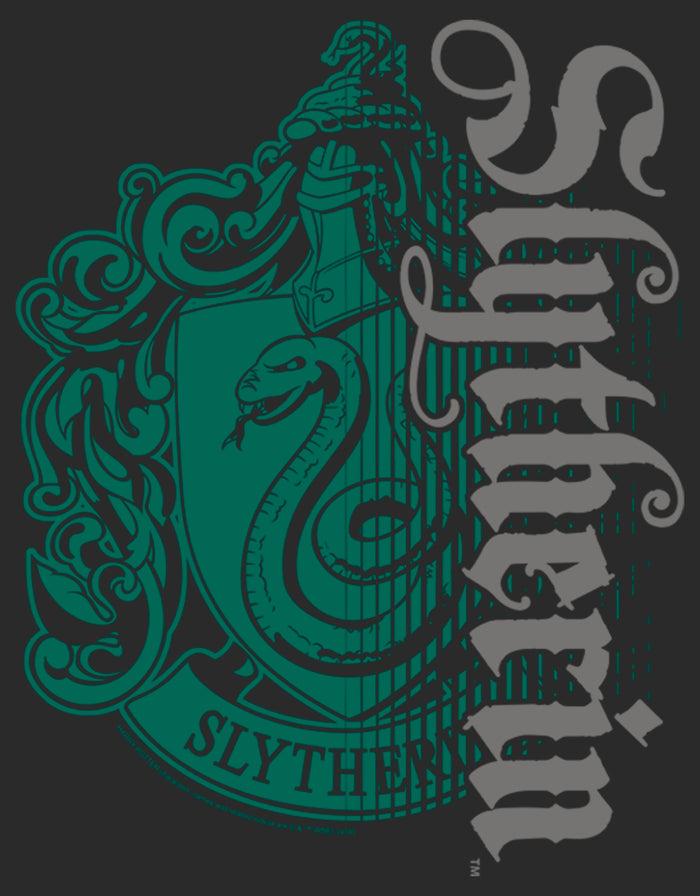 Fifth Sun Men's Harry Potter Slytherin Dark Badge Logo T-Shirt
