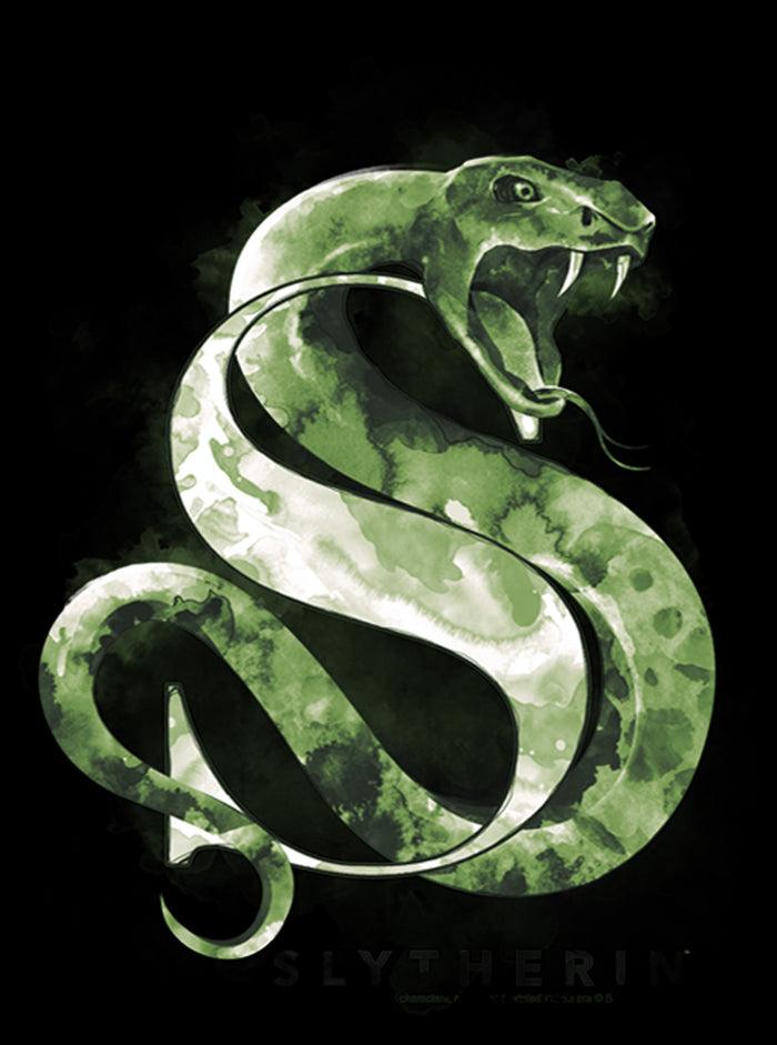 Fifth Sun Men's Harry Potter Slytherin Snake Watercolor Pull Over Hoodie
