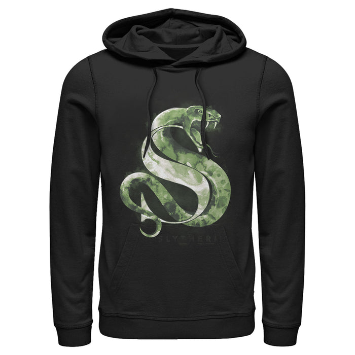 fifth sun Men's Harry Potter Slytherin Snake Watercolor Pull Over Hoodie