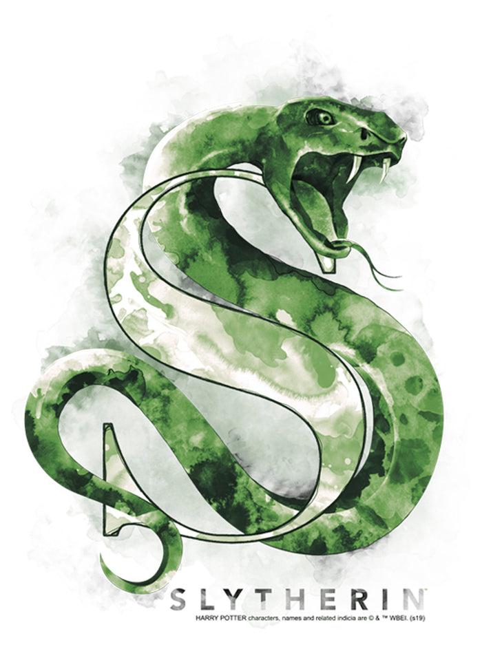 Fifth Sun Men's Harry Potter Slytherin Snake Watercolor T-Shirt