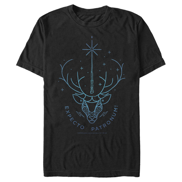 fifth sun Men's Harry Potter Stag Patronus Line Art T-Shirt