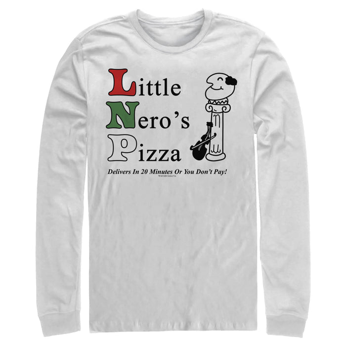 fifth sun Men's Home Alone Little Nero’s Pizza Long Sleeve Shirt