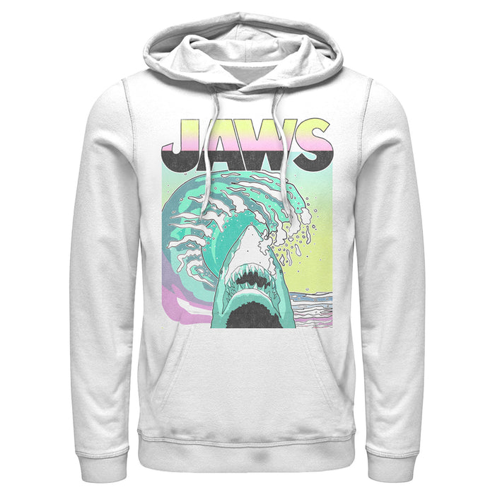 fifth sun Men's Jaws 80s Colorful Wave Pull Over Hoodie