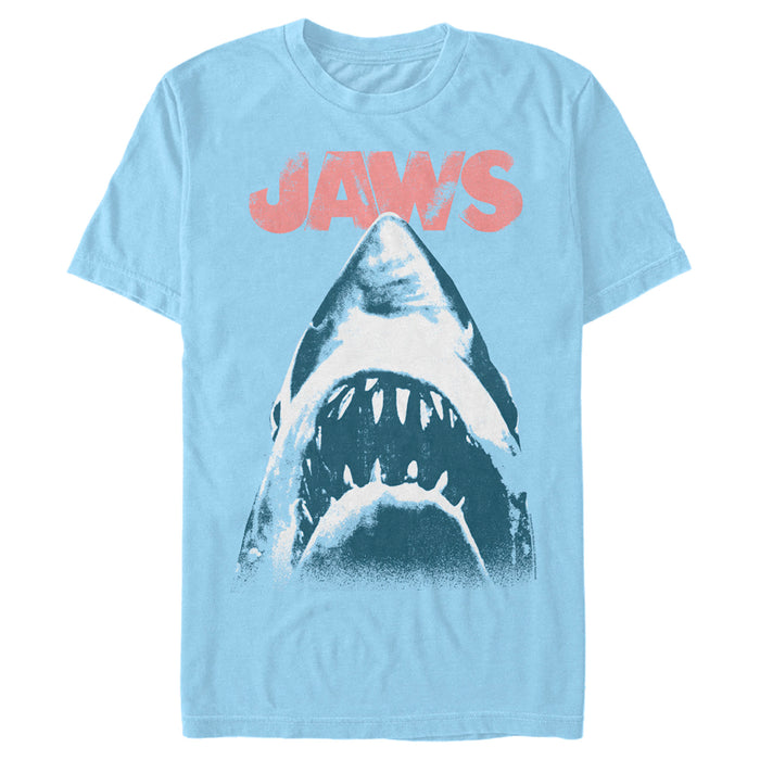 fifth sun Men's Jaws Distressed Shark Poster T-Shirt