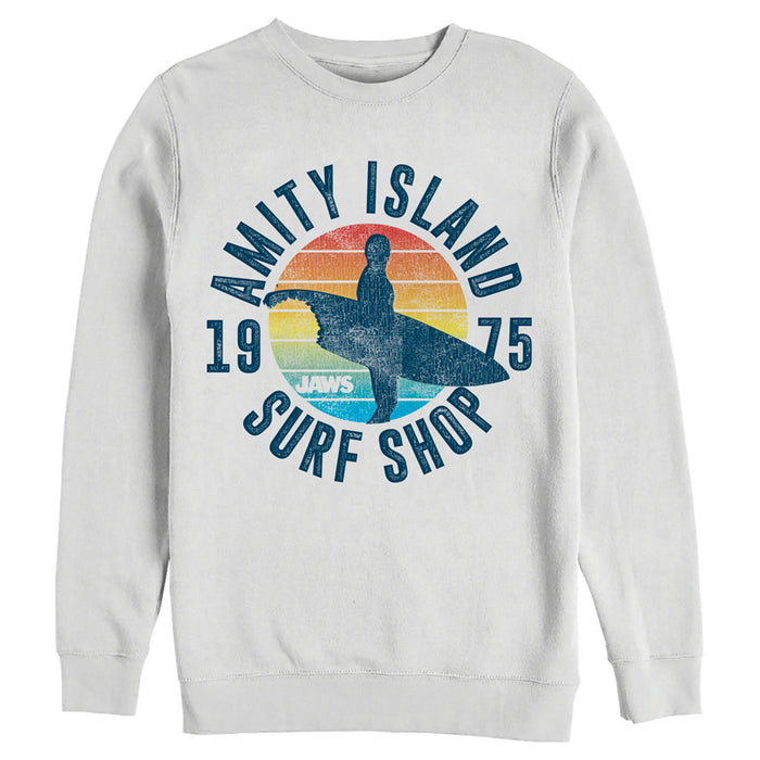 fifth sun Men's Jaws Retro Amity Island Surf Shop Sweatshirt
