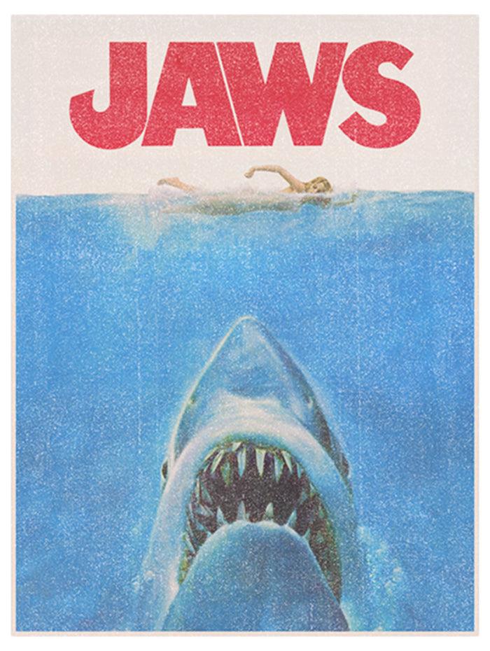 Fifth Sun Men's Jaws Retro Distressed Poster T-Shirt