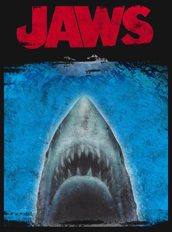 Fifth Sun Men's Jaws Shark Movie Poster Long Sleeve Shirt