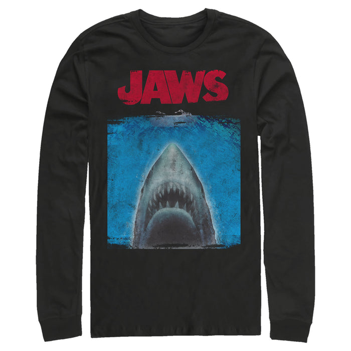 fifth sun Men's Jaws Shark Movie Poster Long Sleeve Shirt