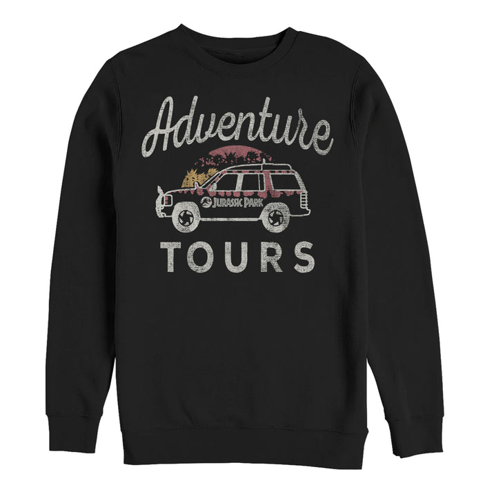 fifth sun Men's Jurassic Park Adventure Car Tours Sweatshirt