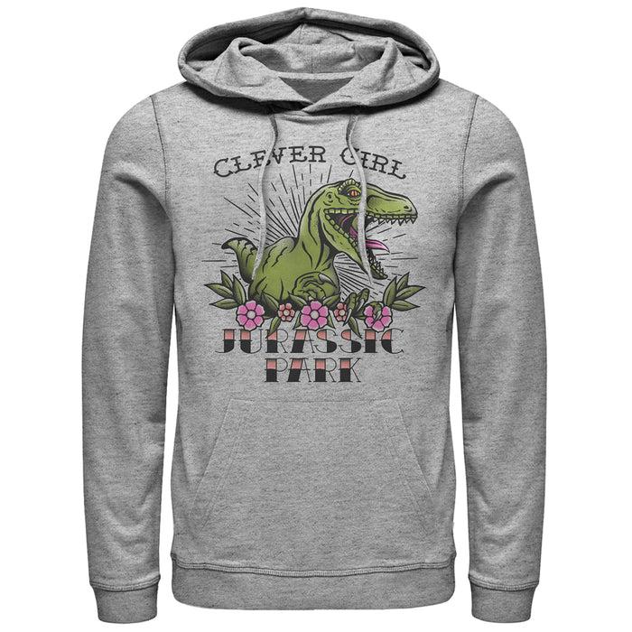 fifth sun Men's Jurassic Park Clever Girl Tattoo Pull Over Hoodie