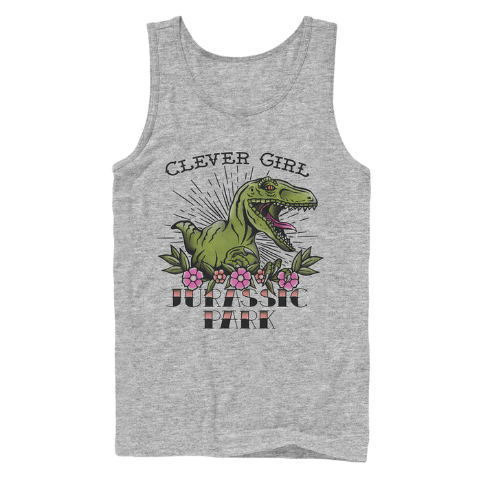 fifth sun Men's Jurassic Park Clever Girl Tattoo Tank Top