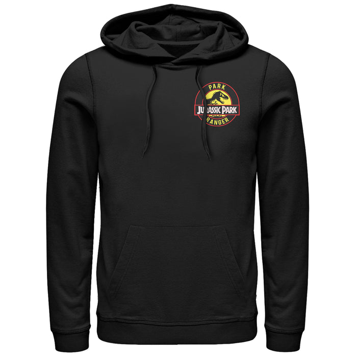 fifth sun Men's Jurassic Park Ranger Logo Badge Pull Over Hoodie
