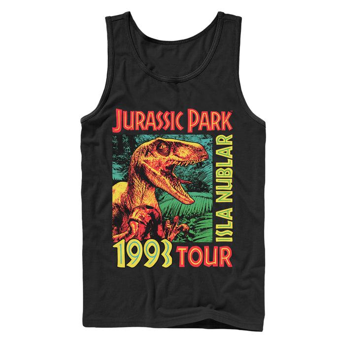 fifth sun Men's Jurassic Park Raptor '9Isla Nublar Tour Tank Top