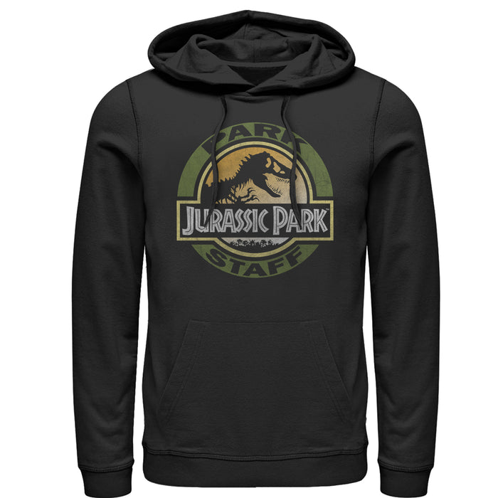 fifth sun Men's Jurassic Park Staff Badge Pull Over Hoodie