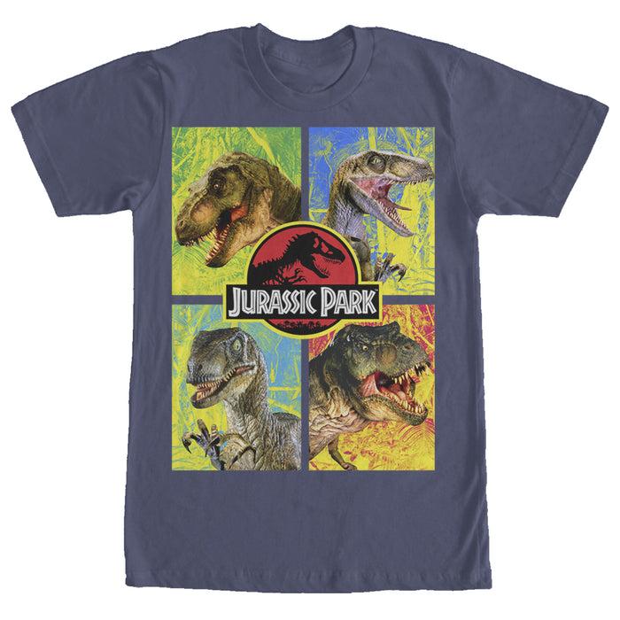 fifth sun Men's Jurassic Park T. Rex and Velociraptor T-Shirt