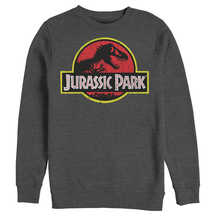 fifth sun Men's Jurassic Park T Rex Logo Sweatshirt
