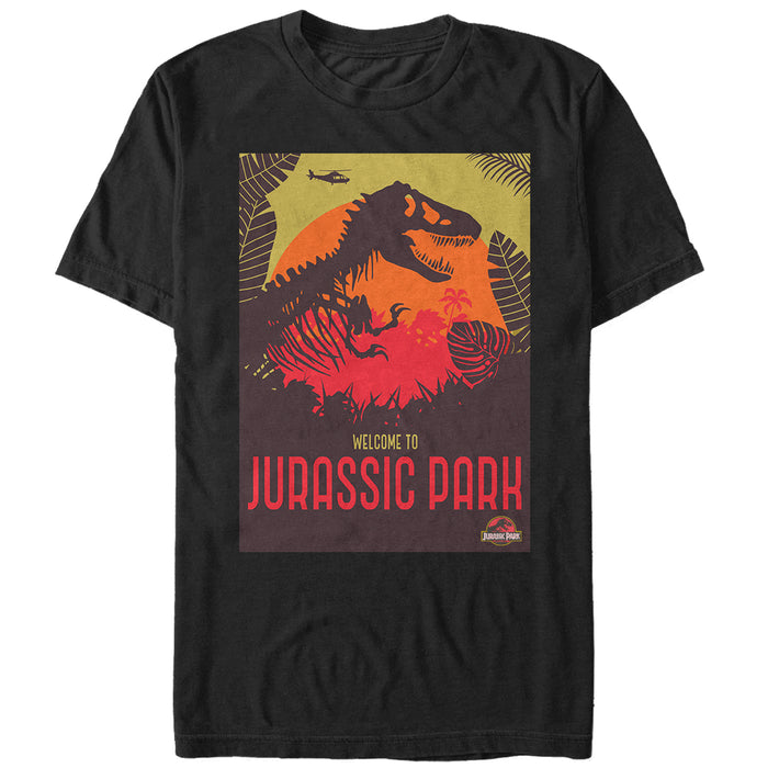 fifth sun Men's Jurassic Park T. Rex Welcome Sign T-Shirt fifth sun Men's Jurassic Park T. Rex Welcome Sign T-Shirt
